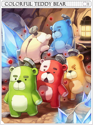 Colorful Teddy Bear Card